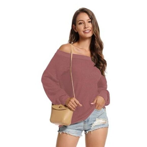 Juj Sweaters Shirts Henley Long Sleeve, Red 4 - Picture 5 of 6